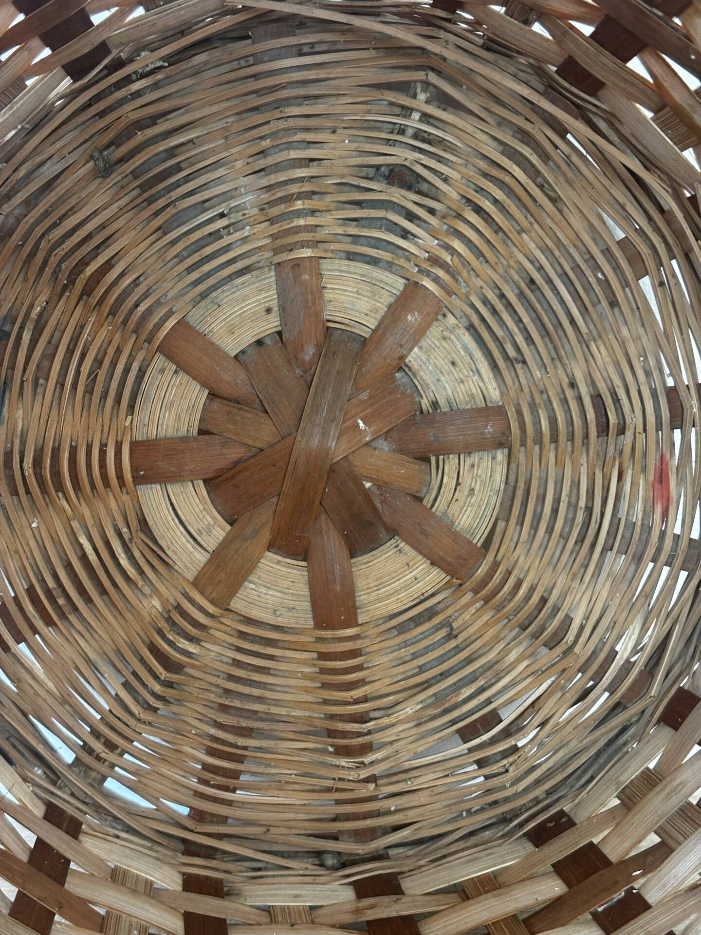 Vintage wicker basket or paper bin