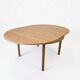 Table scandinave extensible en chêne des années 60