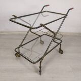 Chariot roulant laiton vintage