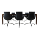 Set of six Preben Fabricius and Jørgen Kastholm conference / dining chairs
