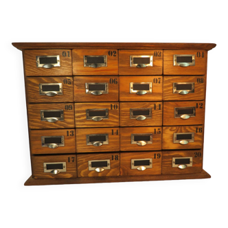 Small watchmaker's or apothecary's layette style drawer cabinet