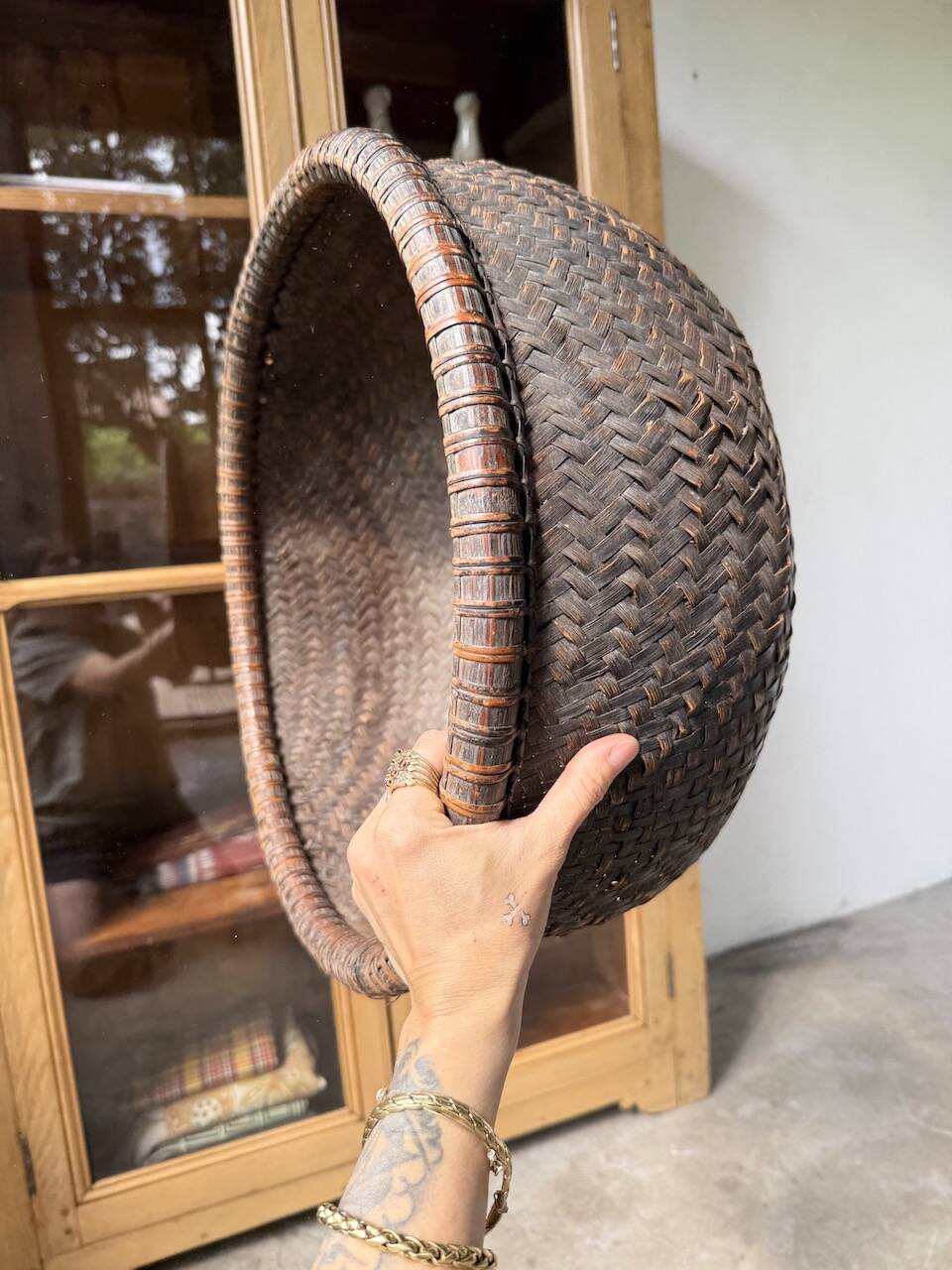 Vietnamese tea basket, mid-20th century