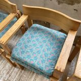 Set of 6 oak chairs with armrests Ate Van Apeldoorn