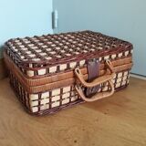 Wicker rattan suitcase