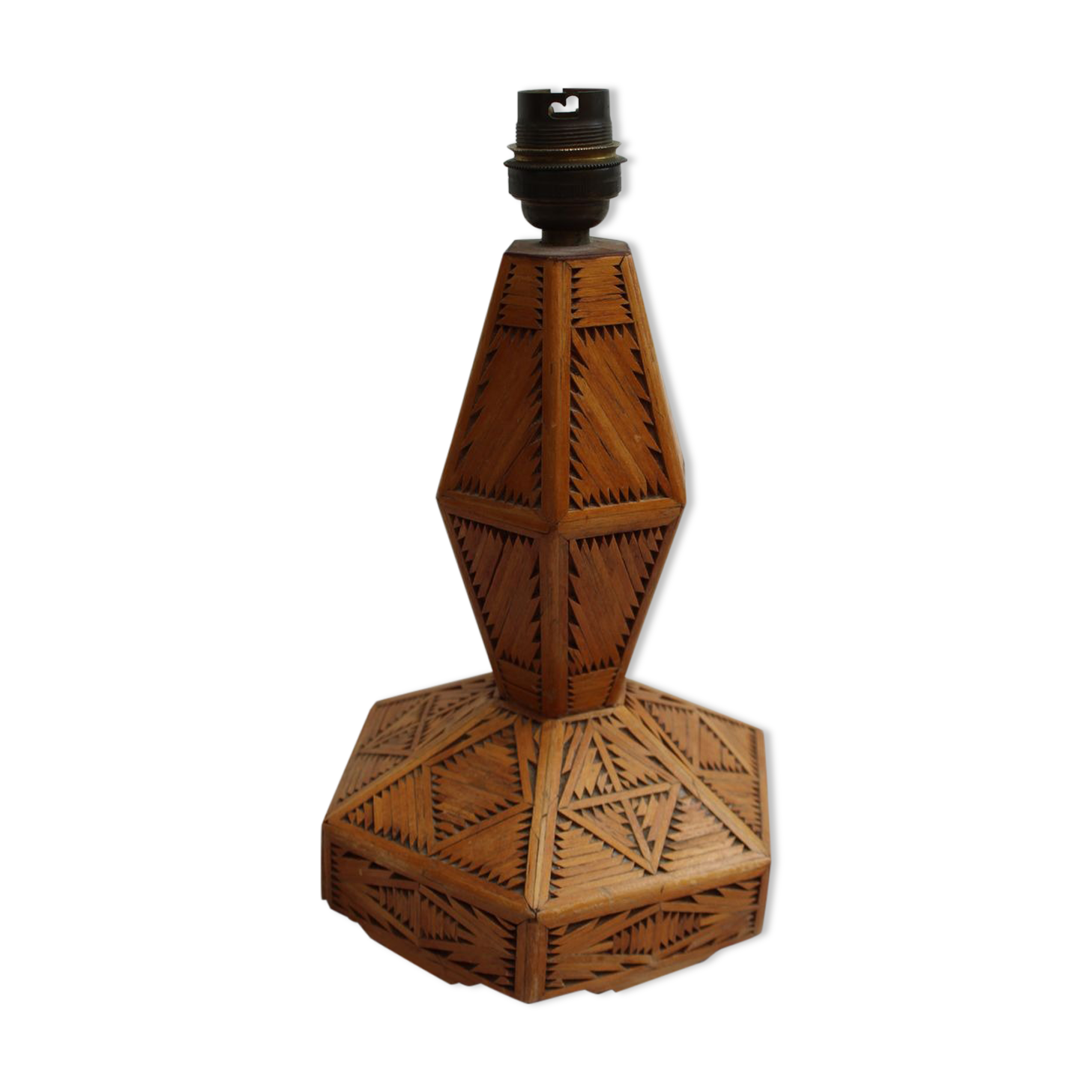 Wooden lamp foot