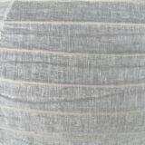 Large pendant lamp in rattan and natural linen Japanese style flattened round (Labu) H57 D80