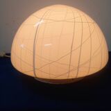 Lampe de table en travertin et verre, années 70
