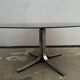 Table basse ajustable en table de séjour en inox avec verre fumé, 1970
