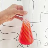 Orange opaline vase