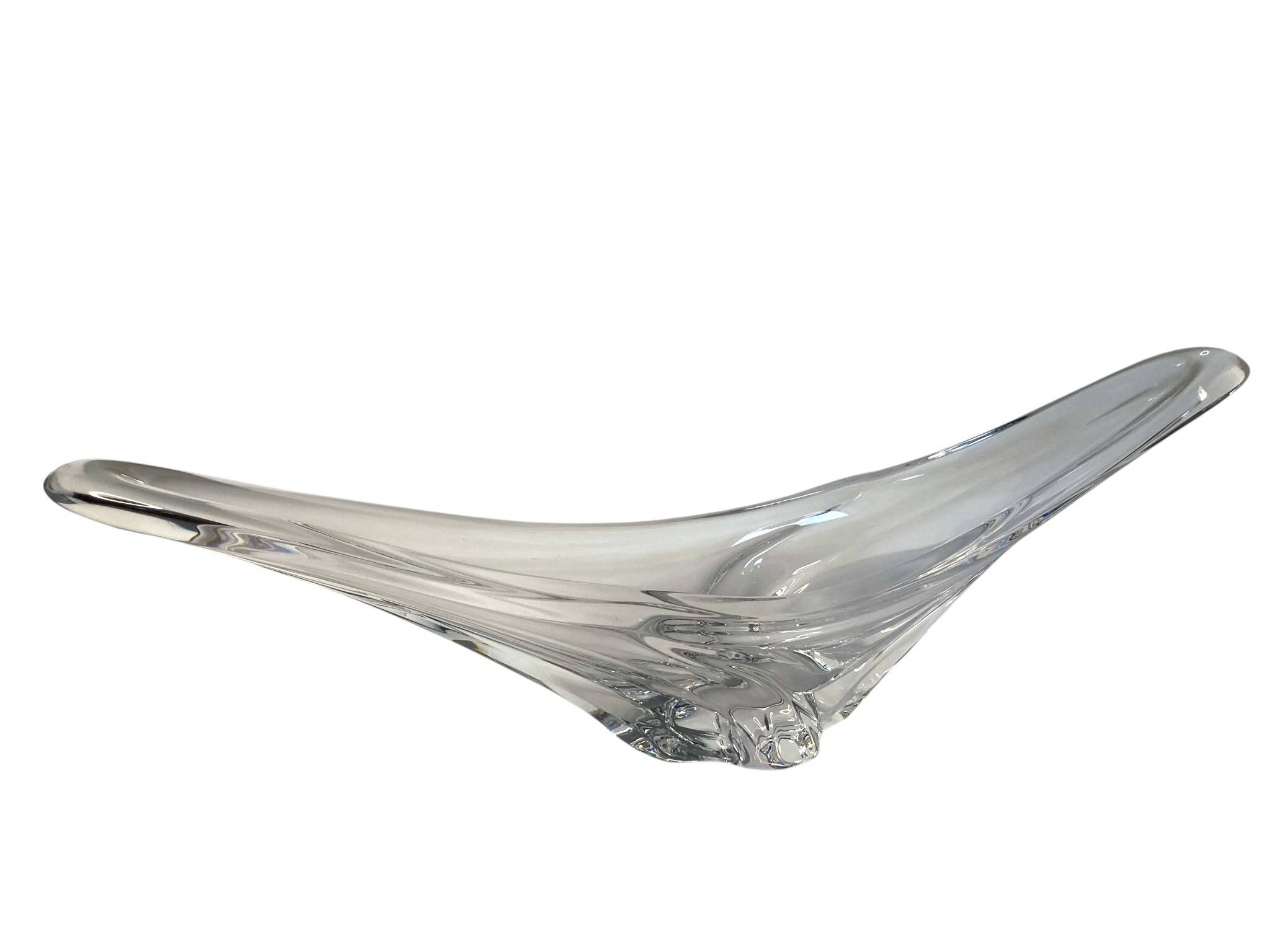 Daum, important crystal centrepiece and trinket dish from around 1950.