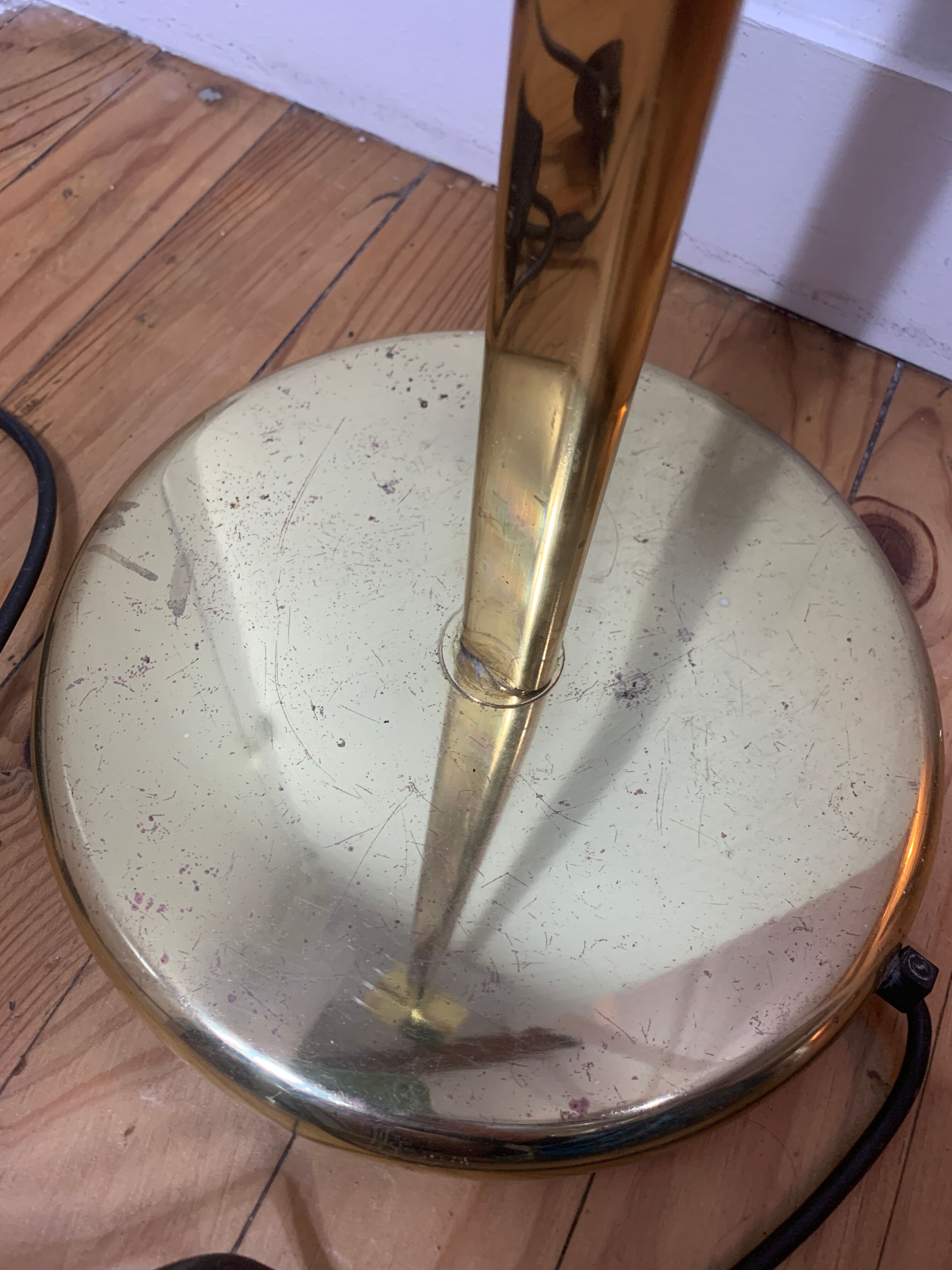 Italian brass floor lamp