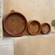 Ensemble de 3 plats en terre cuite