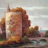 Tableau huile sur toile 1910 E. Gallois