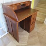 Retro-Desk / counter-American cylinder-mesh oak-1920s/40s
