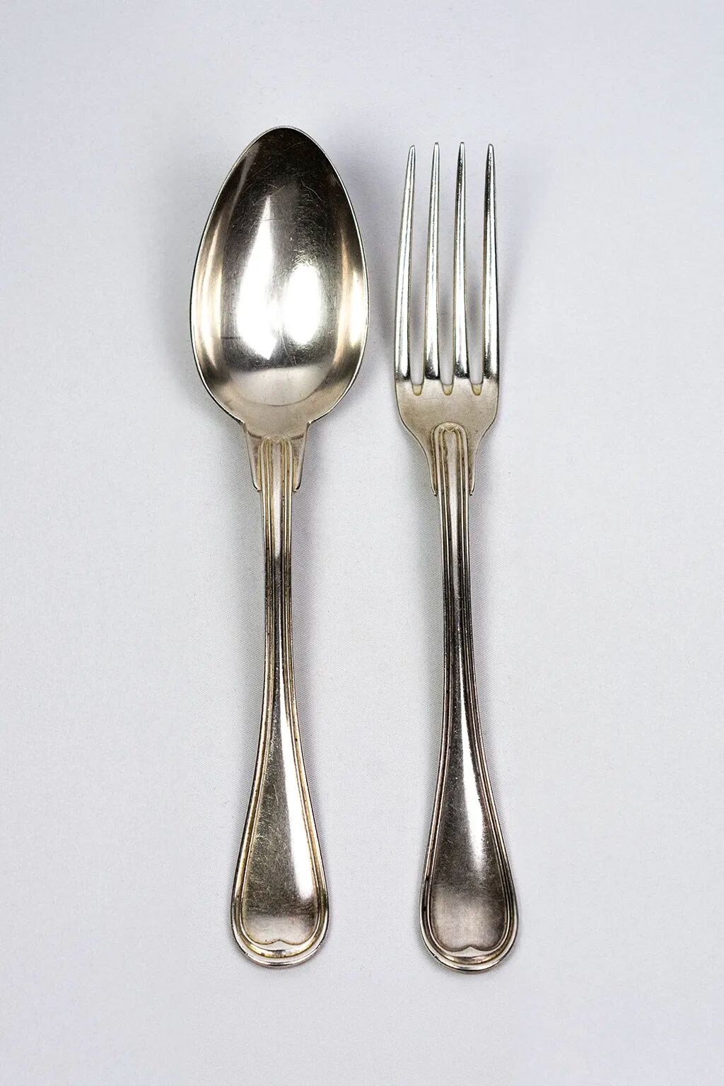 12 Christofle table settings monogrammed LG - CC hallmark - Late 19th century