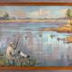 Tableau scène de chasse suzette mezie