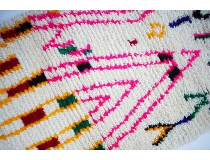 Colorful Berber Carpet 207 X 74cm