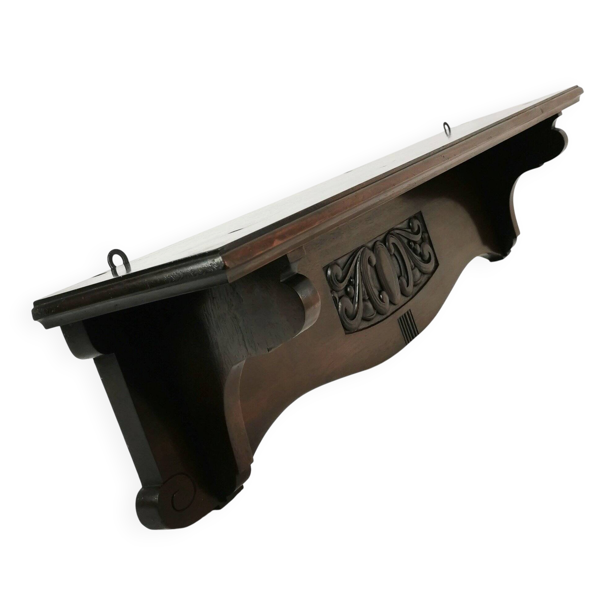 Art Nouveau mahogany shelf, Denmark 1930s.