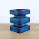 Cari Zalloni vase for Steuler, model 5101, Blue Space Age Ceramic