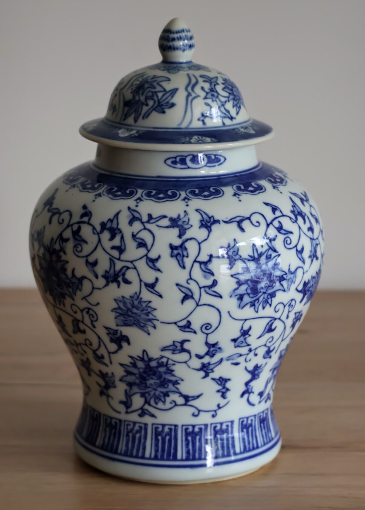 Grand pot à gingembre en porcelaine chinoise