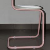 80's design stool in pink tube