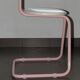 80's design stool in pink tube