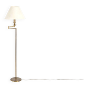 1980s patinated brass reading lamp