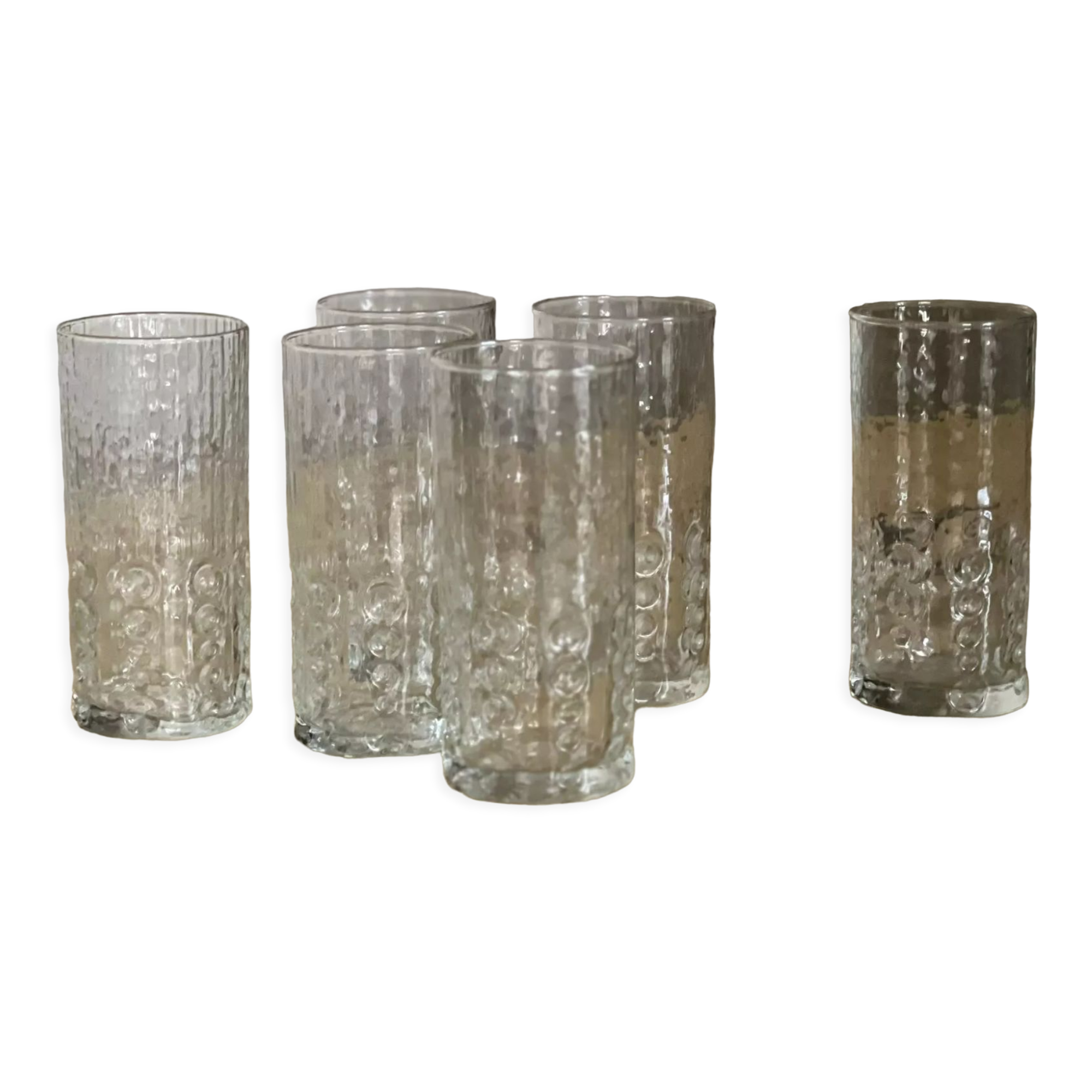 Set of 6 bubble glasses bp 1970