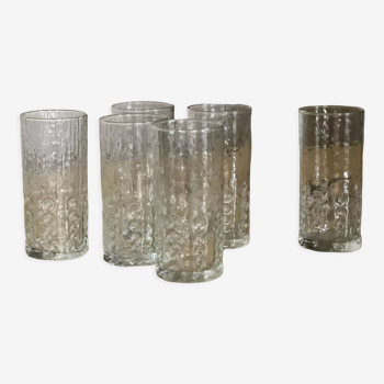 Set of 6 bubble glasses bp 1970