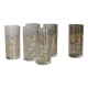 Set of 6 bubble glasses bp 1970