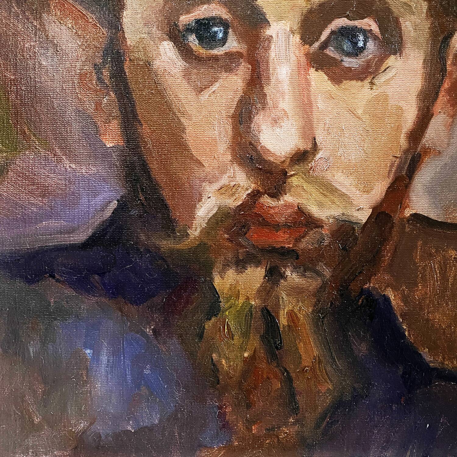 20th century expressionist painting "A young man"