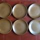 6 assiettes à desset en grès vintage