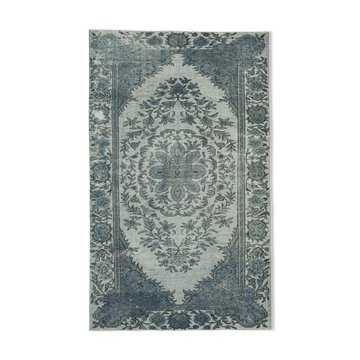 Handmade antique turkish 1970s 180 cm x 290 cm grey carpet