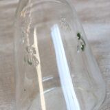 Vintage glass carafe with embossed bee motifs