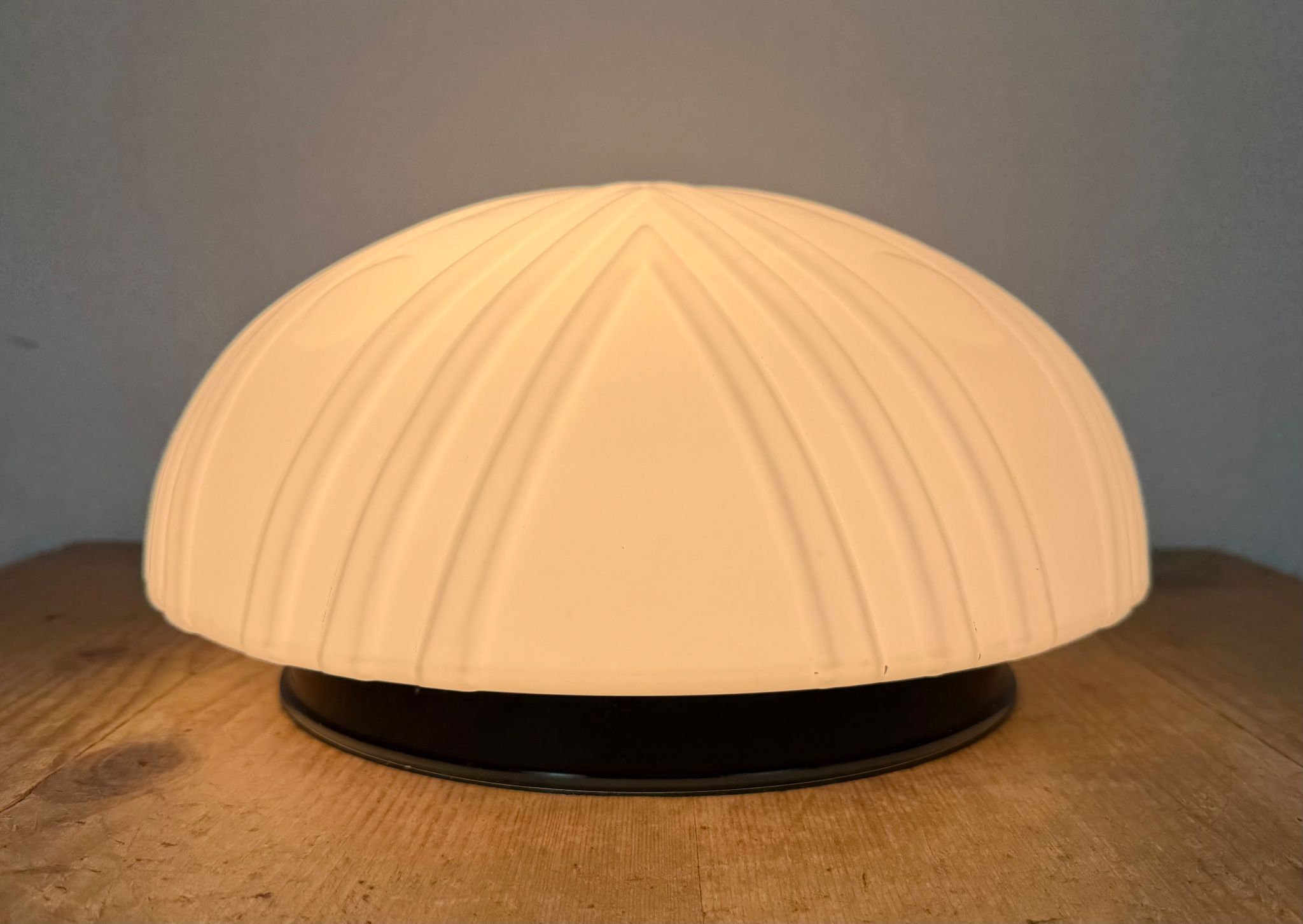 Vintage Wall Or Ceiling Light with Milk Glass, 1970s