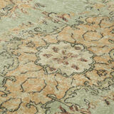 Tapis beige oriental ancien fait à la main 198 cm x 311 cm