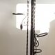 Twisted wrought iron floor lamp with plant holders from the 50s and 60s
