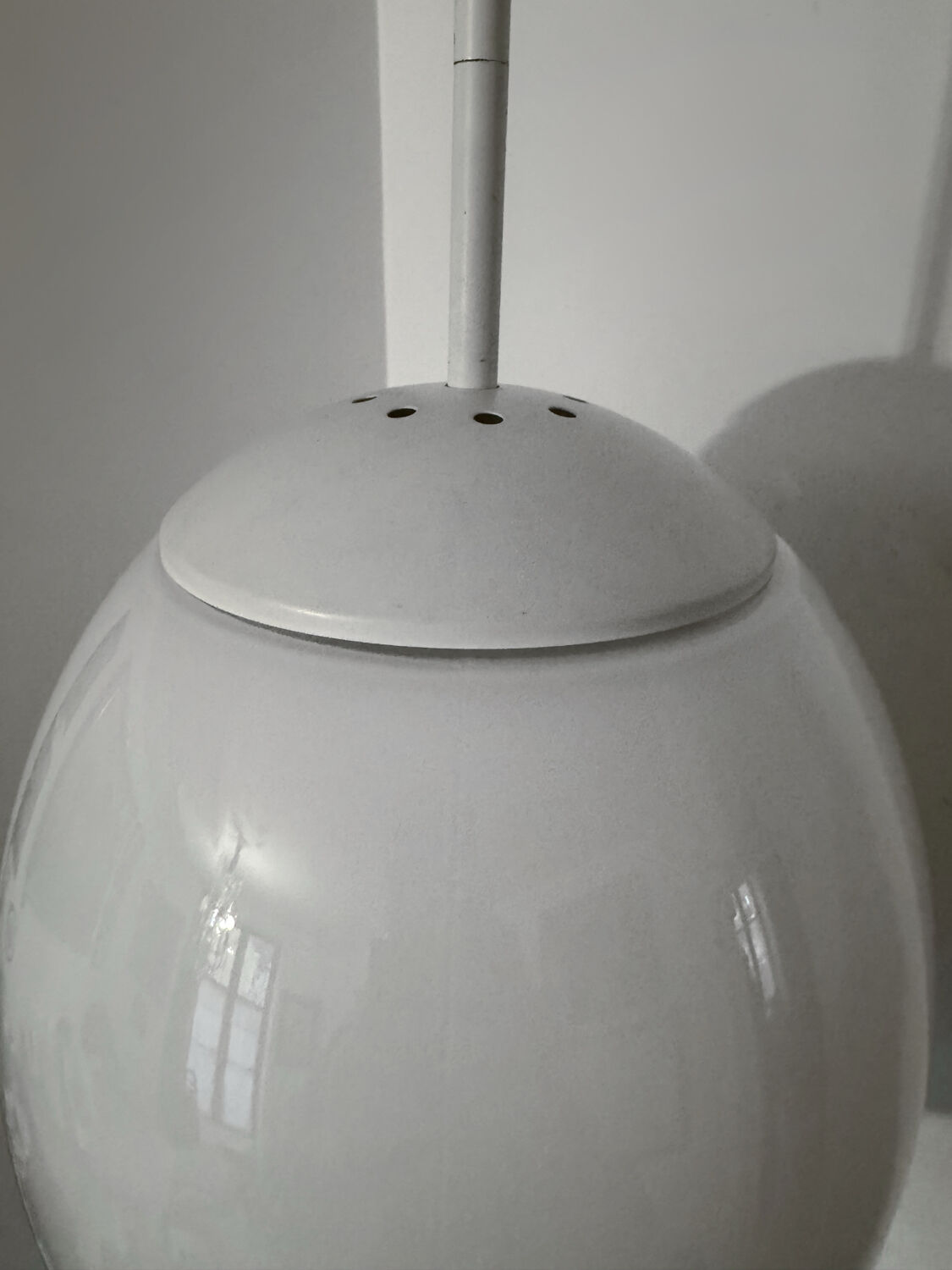 Lustre white opaline egg vintage Limburg