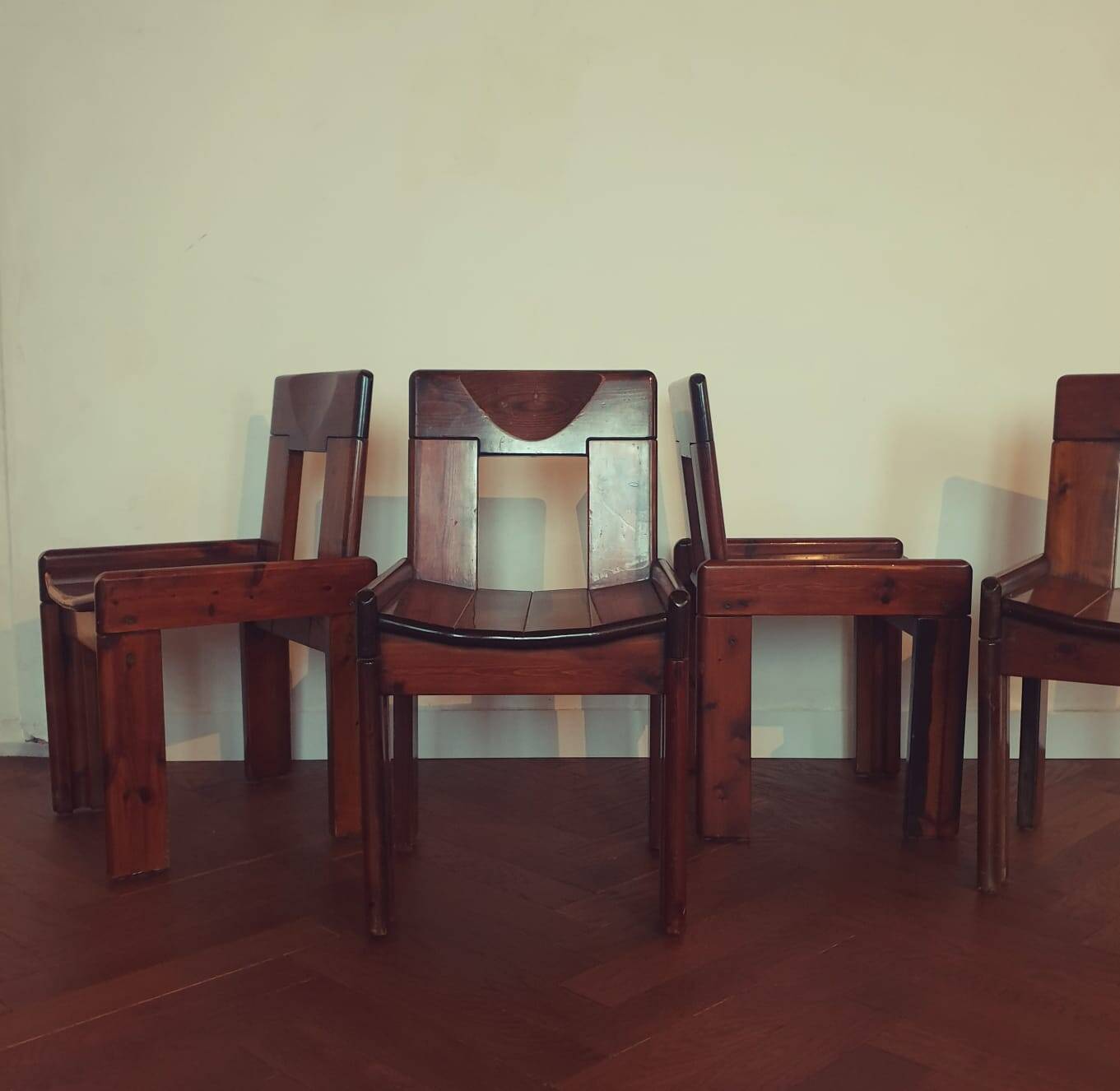 Pair of chairs by Silvio Coppola, Fratelli Montana edition, 1970.