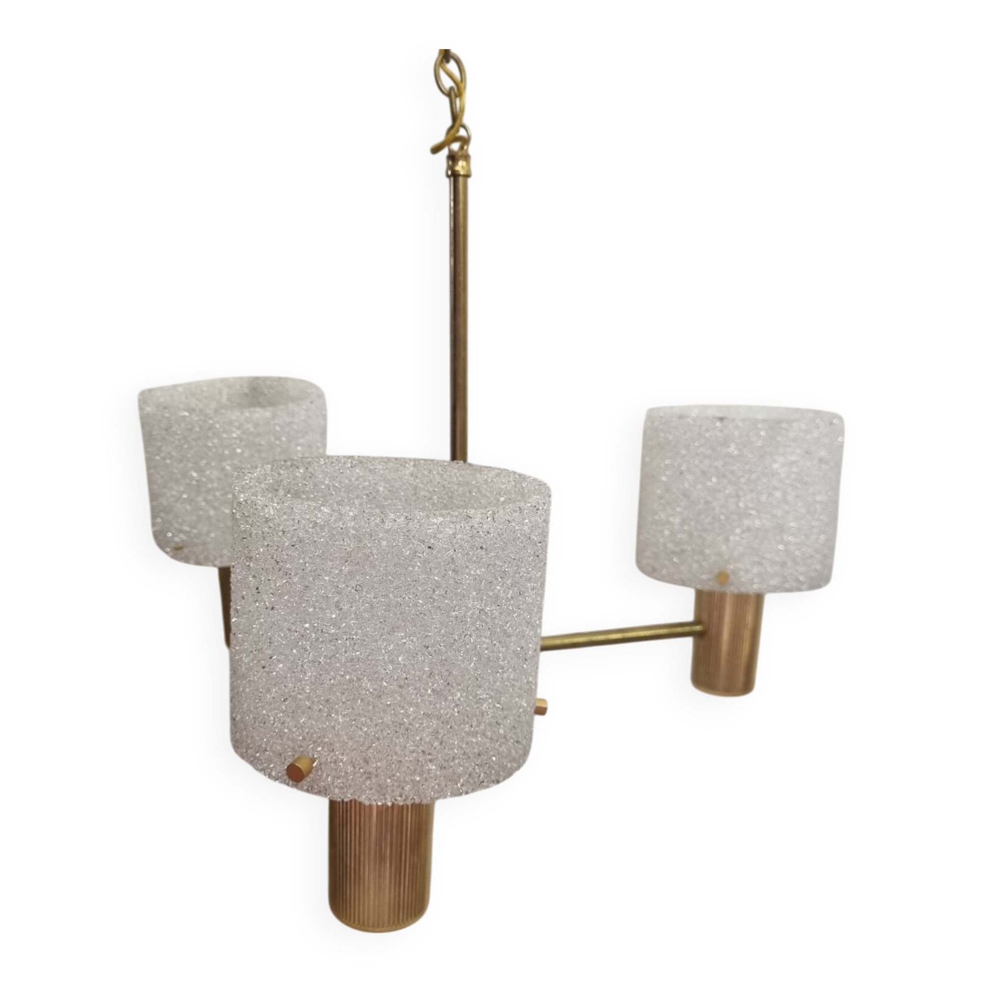 Perplex chandelier, 3 lights from 1970