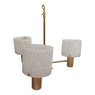 Perplex chandelier, 3 lights from 1970