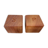 Sel & poivre vintage cube bois