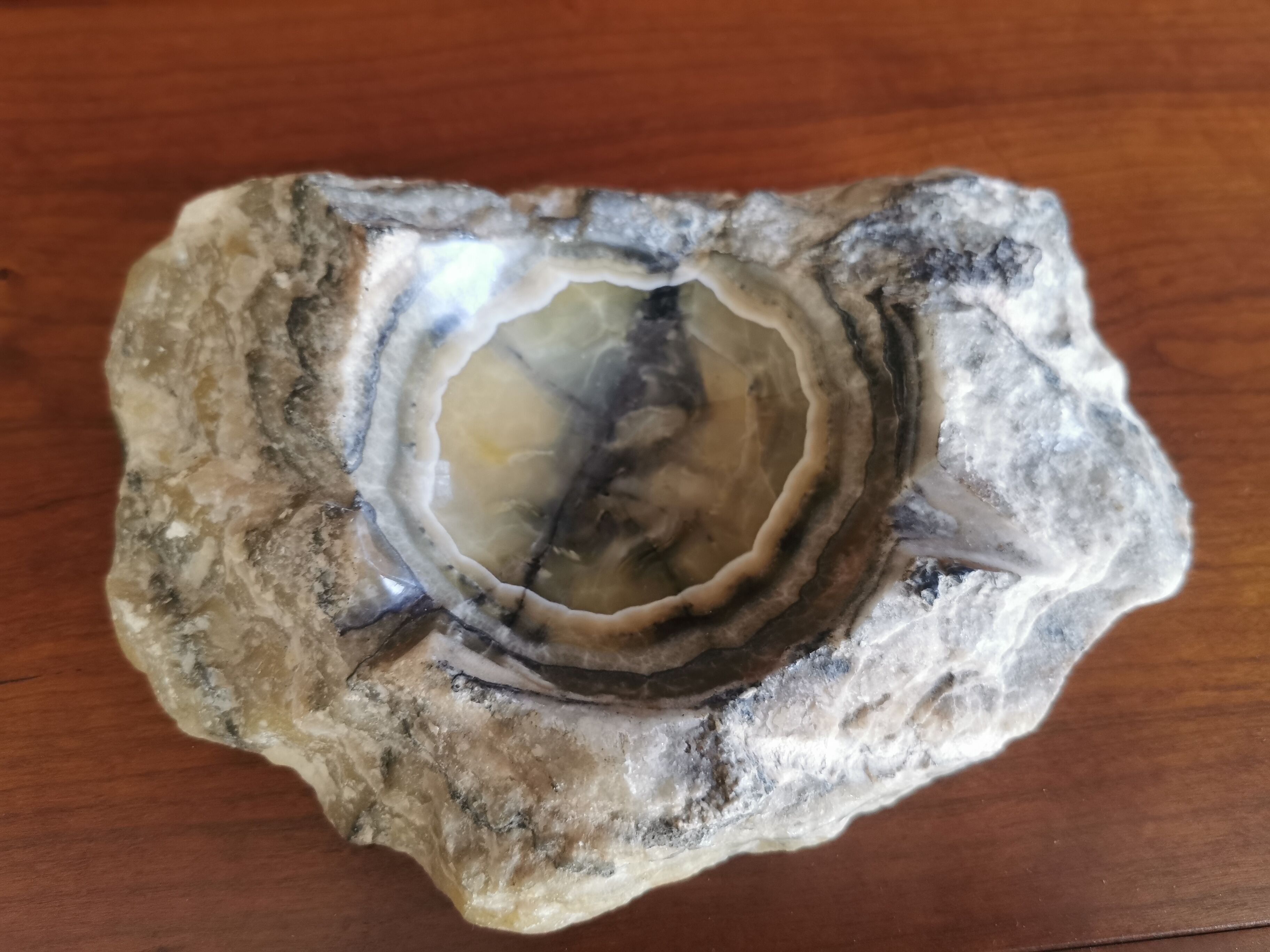 Brutalist onyx ashtray