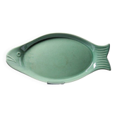 Vintage sea green ceramic fish dish/tray