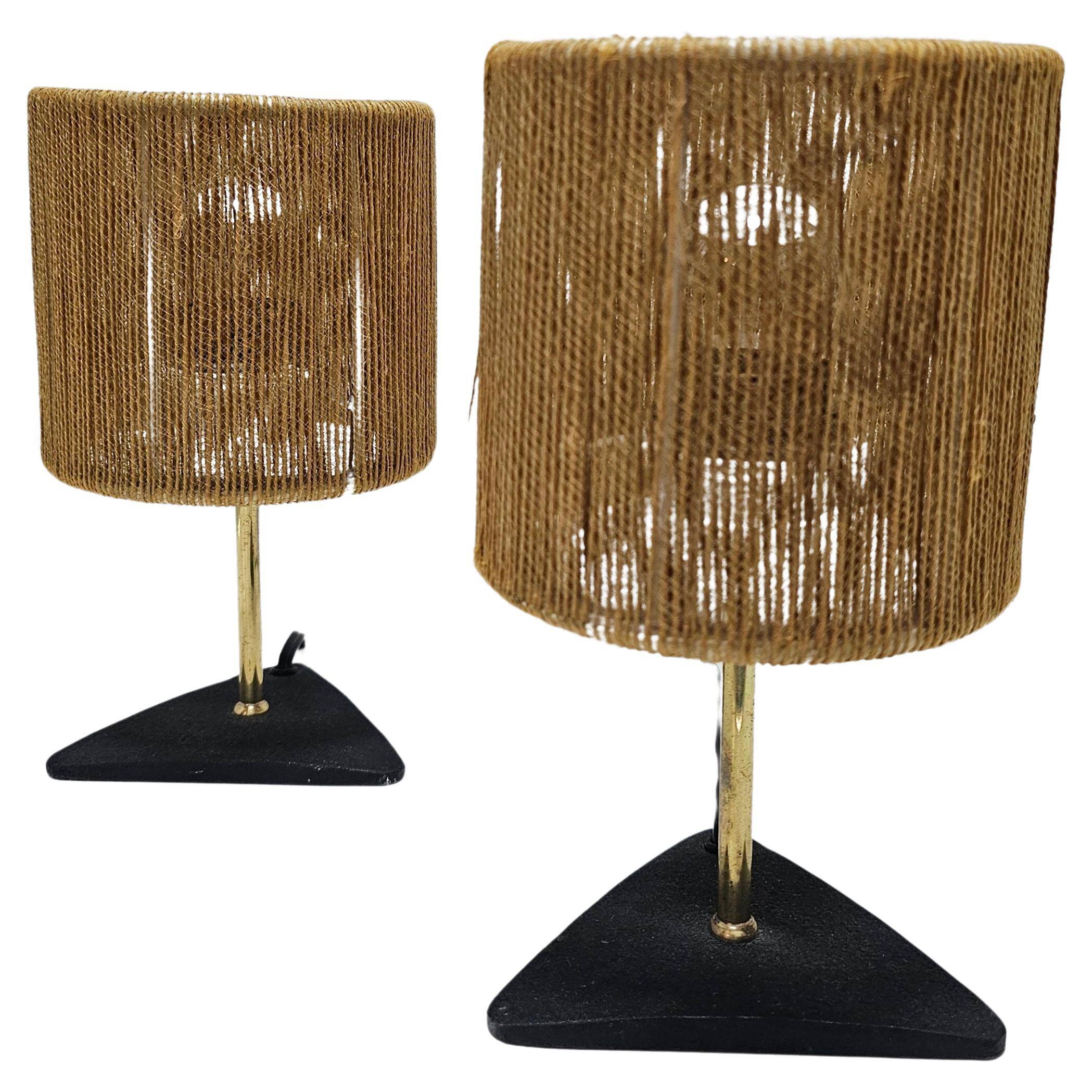 Paire de lampes de table Mid Century Modern Carl Aubock 1940s