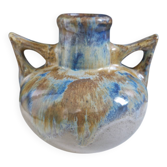 G. Metenier flamed stoneware vase