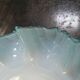 Lampshade suspension opaline lace soft blue toothed up/down 30/40'