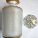 Perfume bottle, acid hammered crystal, golden fine gold, Baccarat