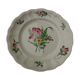 Earthenware plate Keller Guerin Lunéville (KG) tulip pattern diam 24,5 cm
