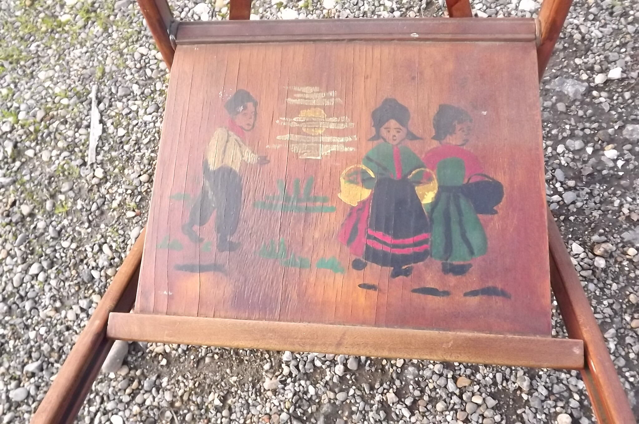 School desk Art-nouveau folding